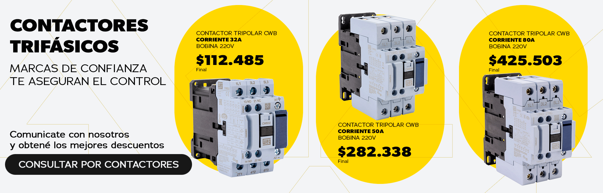 Armar Industrial contactores trifasicoss weg