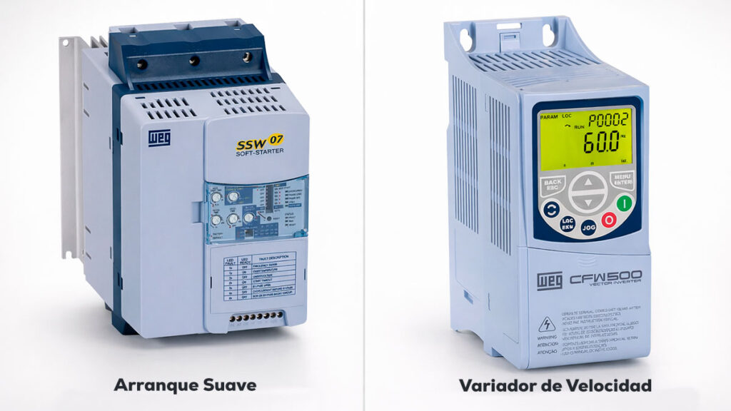 arranque-suave-vs-variador-frecuencia-comparativa Comparativa arranque suave WEG SSW07 vs variador de frecuencia WEG CFW300