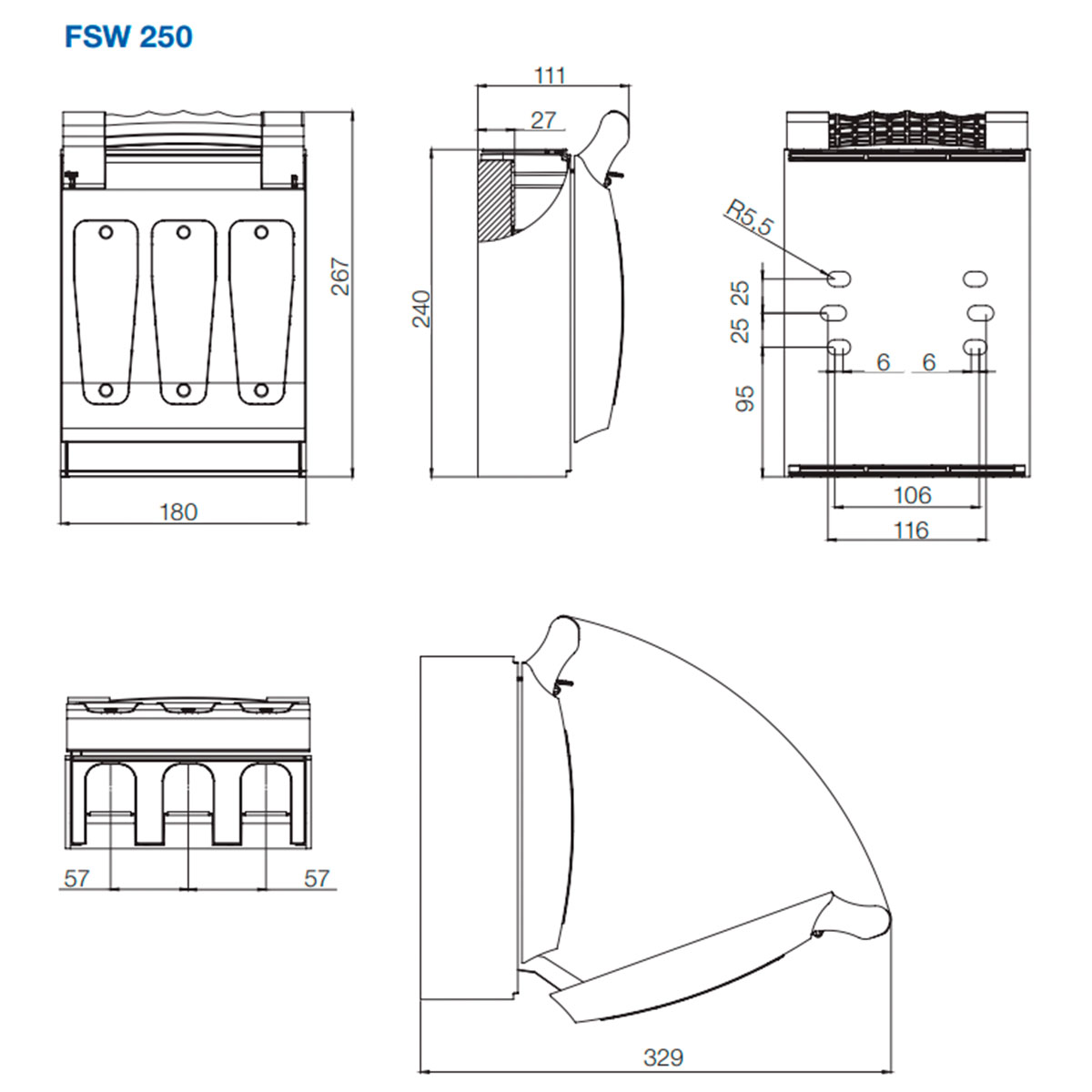 Seccionador Portafusible 3x250A WEG FSW250-3 - Imagen 7