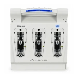 Interruptor seccionador porta-fusible WEG FSW630-3 de 630A y 3 polos, vista frontal